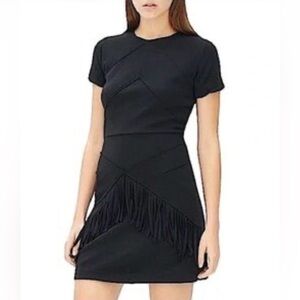 Sandro Paris Black Dress with Fringe